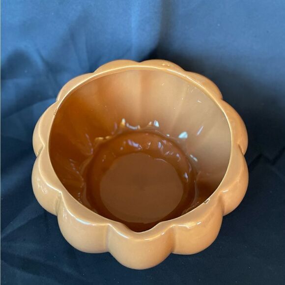 Golden Orange Pumpkin Shaped Soup Tureen & Lid 64 oz Soup or Cider EPC - Picture 9 of 10